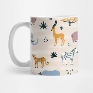 African animals pattern Mug